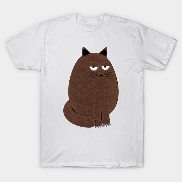 Fat Cute Cat T-Shirt by Drop23